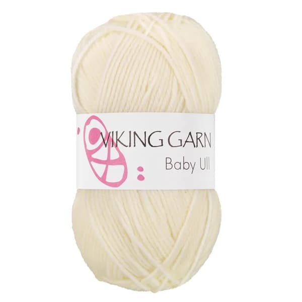 Baby Ull 50 g Naturhvit 302 Viking Garn