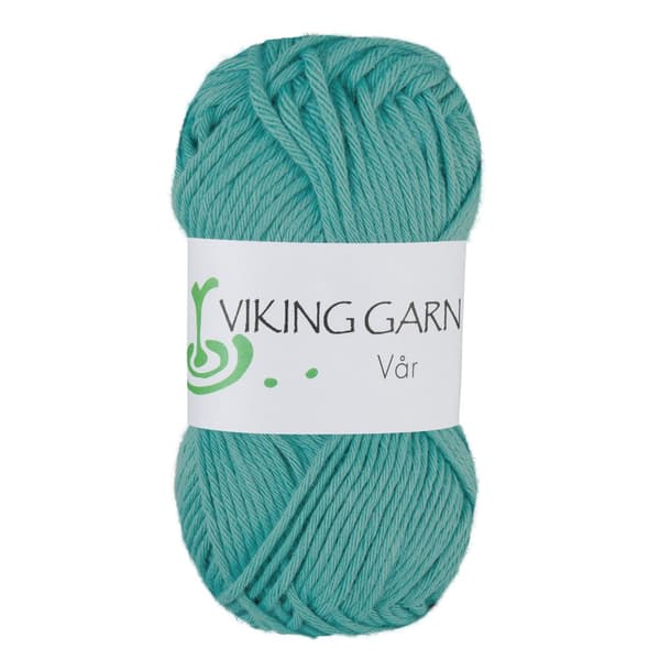 Vår Garn Bomull 50 g Turkos 437 Viking Garn