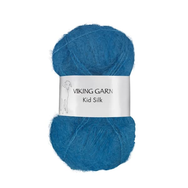 Kid/Silk Garn 25 g Kungsblå 324 Viking Garn