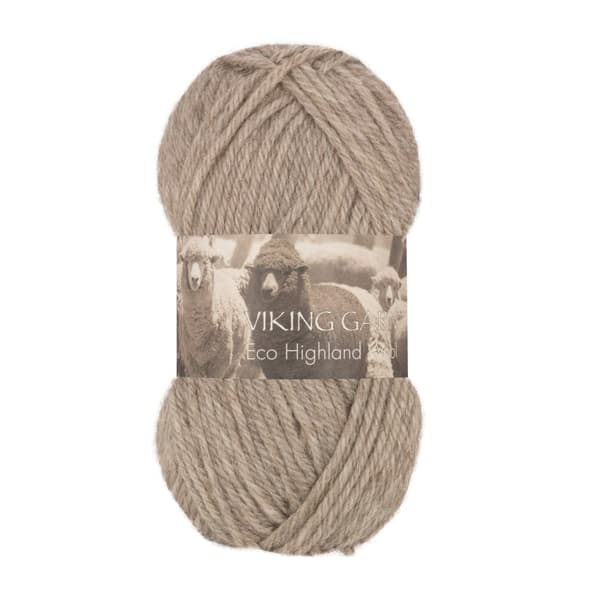 Highland Eco Wool Garn 50 g Beige 207 Viking Garn