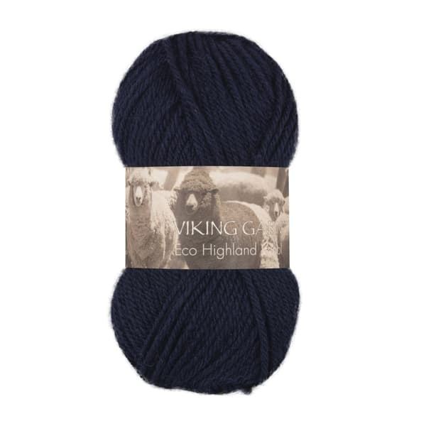 Highland Eco Wool Garn 50 g Marine 226 Viking Garn