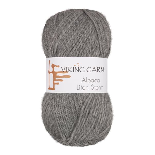 Alpaca Liten Storm Garn 50 g Ljusgrå 713 Viking Garn
