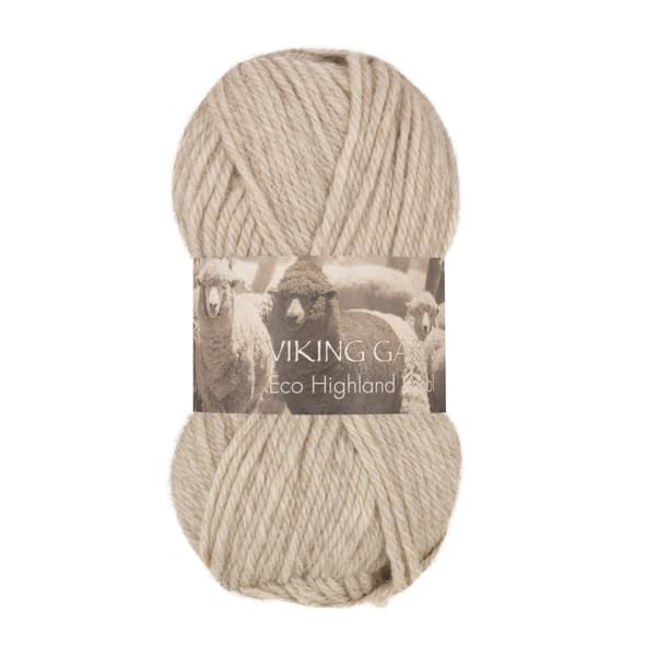Eco Highland Wool Garn 50 g Pärlgrå 212 Viking Garn