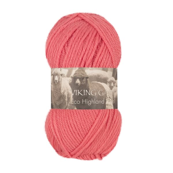 Highland Eco Wool Garn 50 g Korall 264 Viking Garn