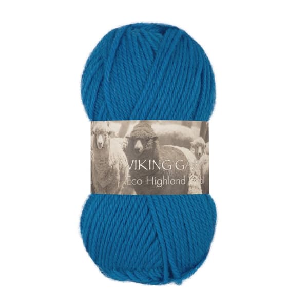 Eco Highland Wool Garn 50 g Kungsblå 225 Viking Garn