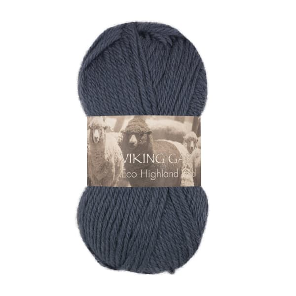 Eco Highland Wool Garn 50 g Jeansblå 227 Viking Garn