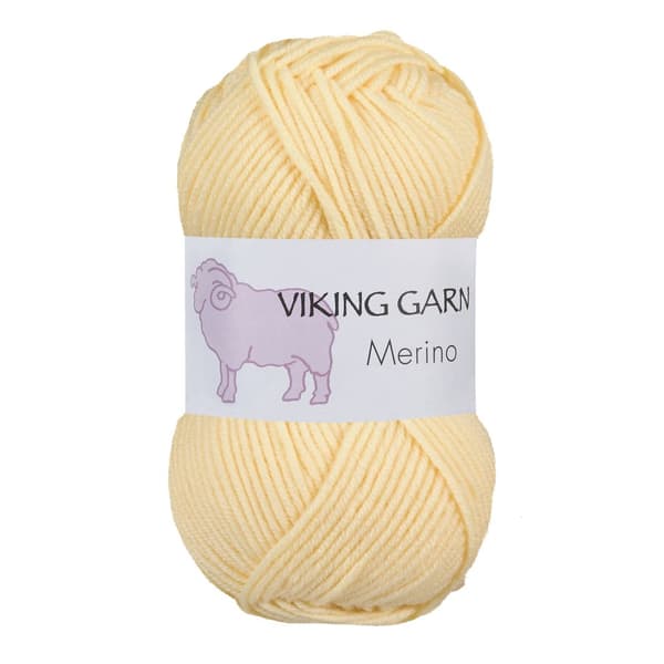 Viking Merino Garn 50 g Ljusgul 843 Viking Garn