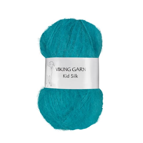 Kid/Silk Garn 25 g Turkos 329 Viking Garn