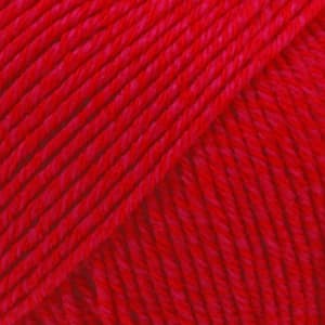 Cotton Merino Uni Colour Garn Ullmix 50 g Red 06 Drops