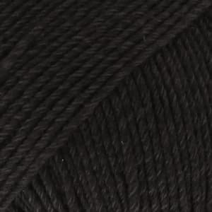 Cotton Merino Uni Colour Garn Ullmix 50 g Black 02 Drops