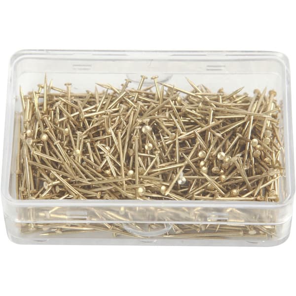 Knappnålar - L: 16 mm - Guld - 25 g