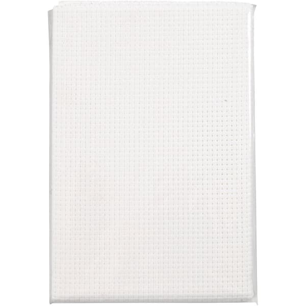 Aidaväv till broderi - 50x50 cm - Vit - 24 rutor per 10 cm