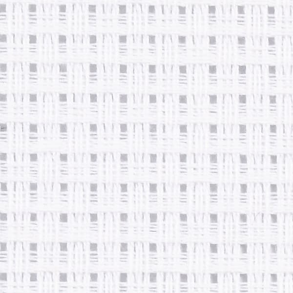 Aidaväv till broderi - 50x50 cm - Vit - 24 rutor per 10 cm