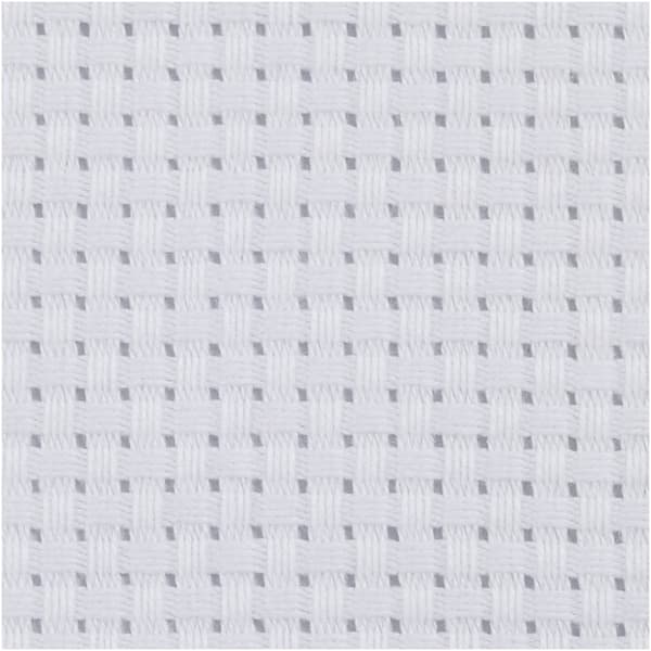 Aidaväv till broderi - 50x50 cm - Vit - 35 rutor per 10 cm