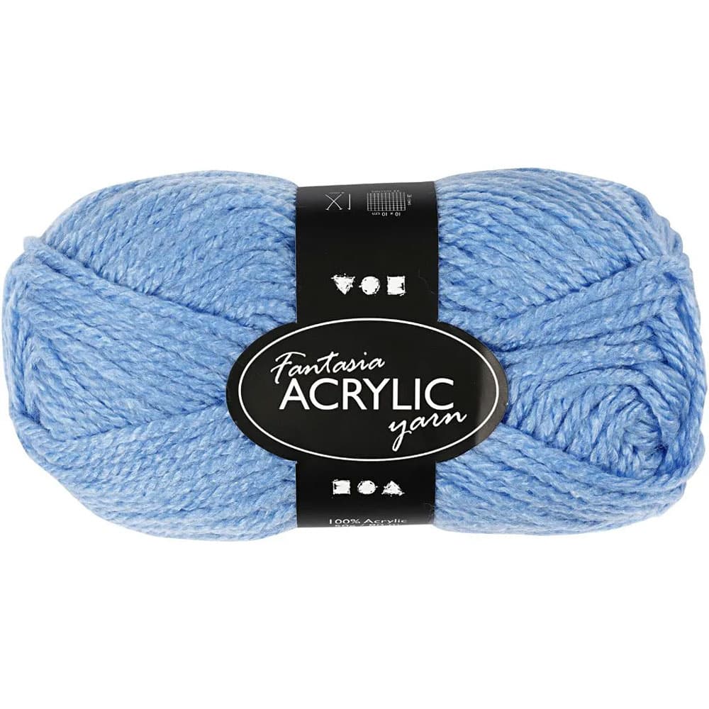 Fantasia Akrylgarn - L: 80 m - Blå - 50 g