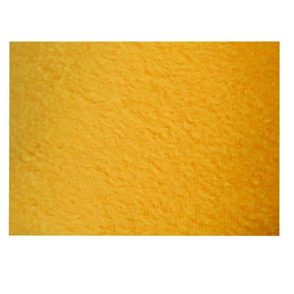 Fleece med sydd kant - 125 x 150 cm - Gul