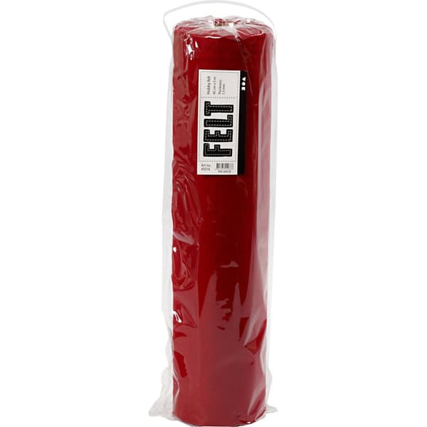 Hobbyfilt - B: 45 cm - Mörk röd - 5 m