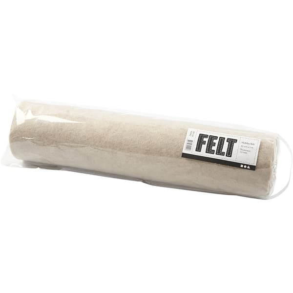 Hobbyfilt - B: 45 cm - Råvit melerad - 5 m