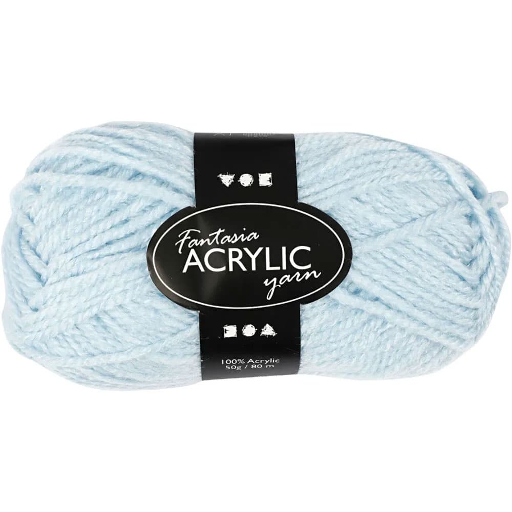 Fantasia Akrylgarn - L: 80 m - Ljusblå - 50 g