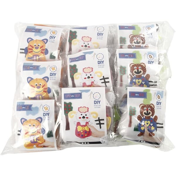 Storpack Felt Friends - 18 set av Filtdjur att göra själv