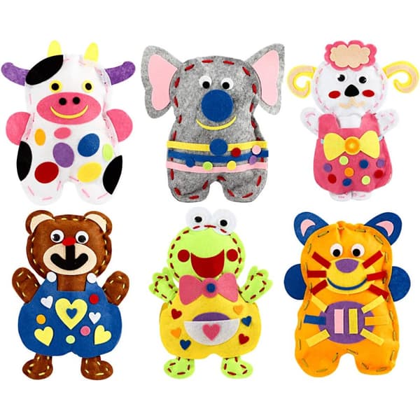 Storpack Felt Friends - 18 set av Filtdjur att göra själv
