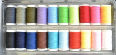 Sytråd Polyester 20 forskellige farver