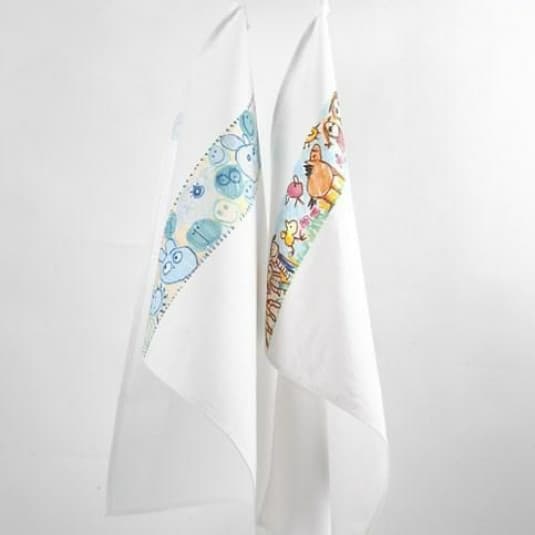 Kökshanddukar - 50x70 cm - 70 g/m2 - Vit - 5 st