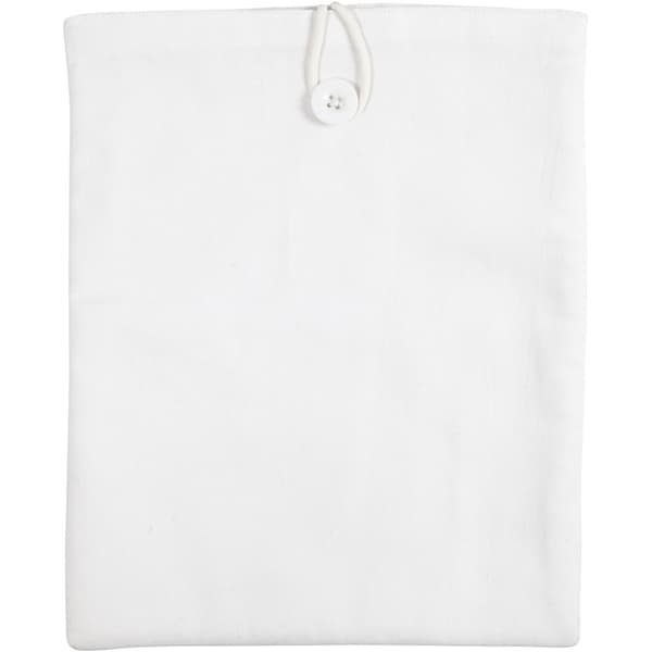 Surfplattefodral - Bomull - Vit - 22 x 27 cm