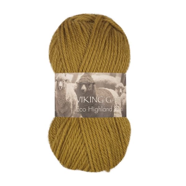 Eco Highland Wool Garn 50 g Grön 236 Viking Garn