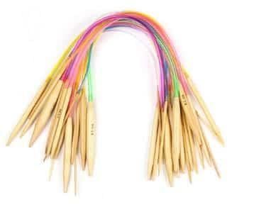 N047 - Sett med 18 stk. rundpinner 80 cm i fineste bambus