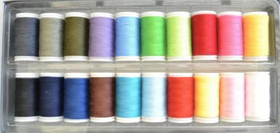 Sytråd Polyester 20 forskellige farver