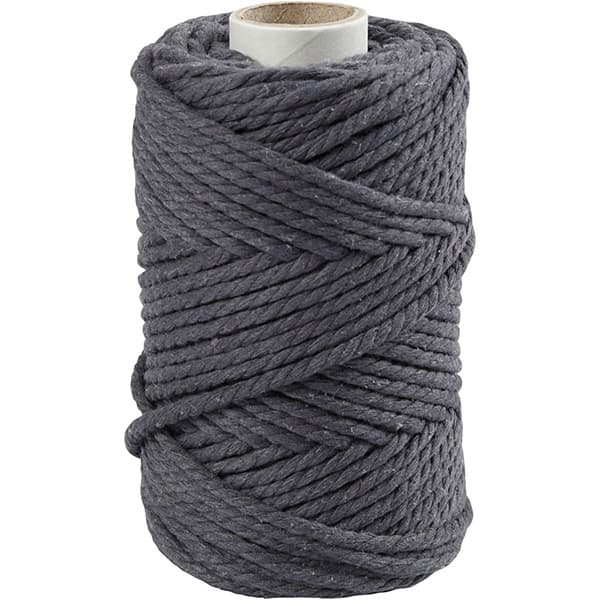 Makramégarn 4 mm - Grå - 55 m - 330 g