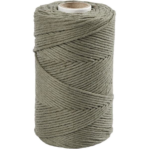 Makramégarn 2 mm - Mossgrön - 198 m - 330 g
