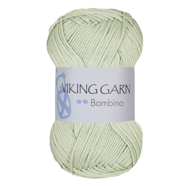 Bambino Garn Bomullsmix 50 g Ljusgrön 432 Viking Garn