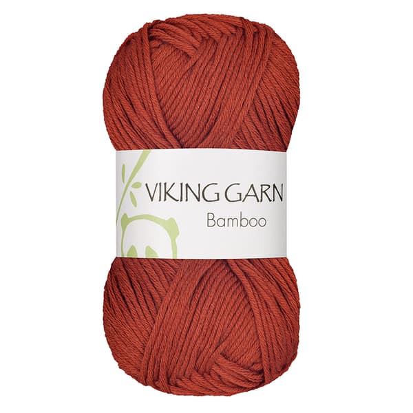 Bamboo Garn Bomullsmix 50 g Bränd Orange 653 Viking Garn