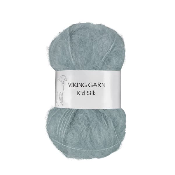 Kid/Silk Garn 25 g Grå Petrol 314 Viking Garn
