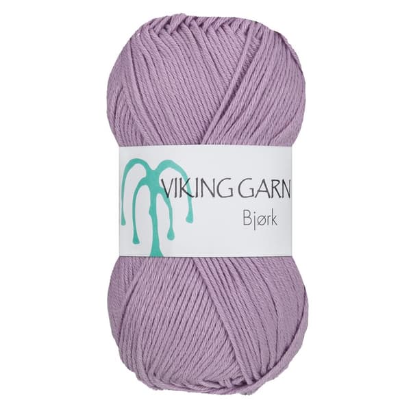 Bjørk Garn Bomullsmix 50 g Ljuslila 567 Viking Garn