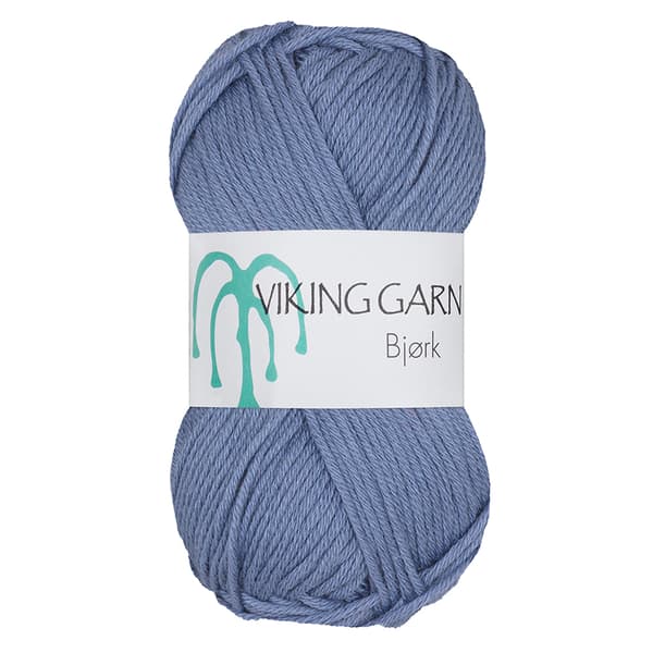 Bjørk Garn Bomullsmix 50 g Gråblå 524 Viking Garn