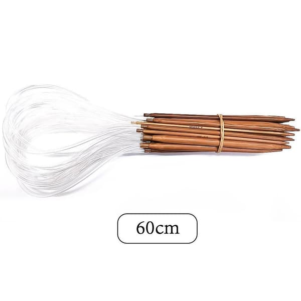 N048 - Sett med 18 stk. rundpinner 60 cm i fineste bambus