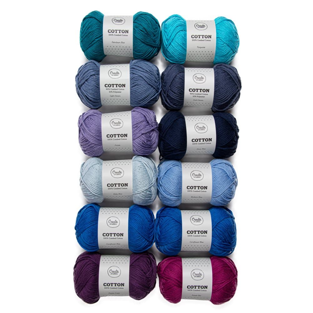 12-pack Bomull 8/9 Garn 100 g Reach Blue Adlibris