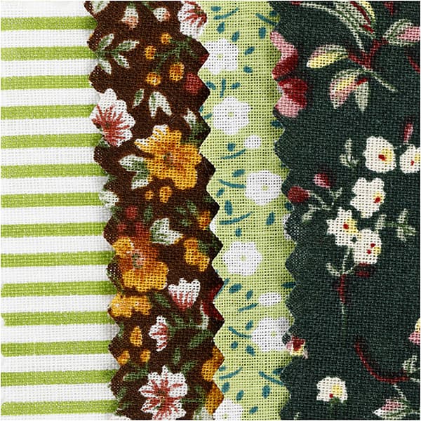 Patchworktyg - 45x55 cm - Grön - 4 st