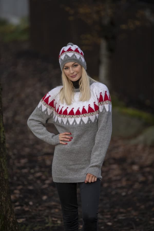 Garnkit Jultröja & Mössa Nisse Vuxen Alpaca Storm Viking Garn