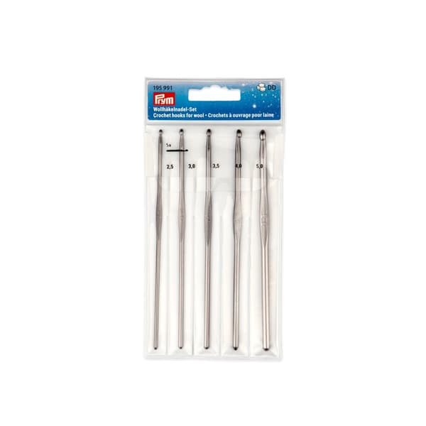 Heklenål sett aluminium 2,50–5,00 Prym