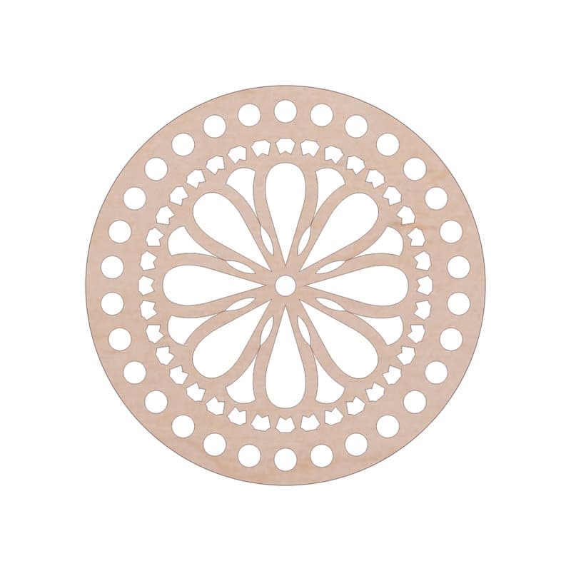 Lock till virkad korg Blomma