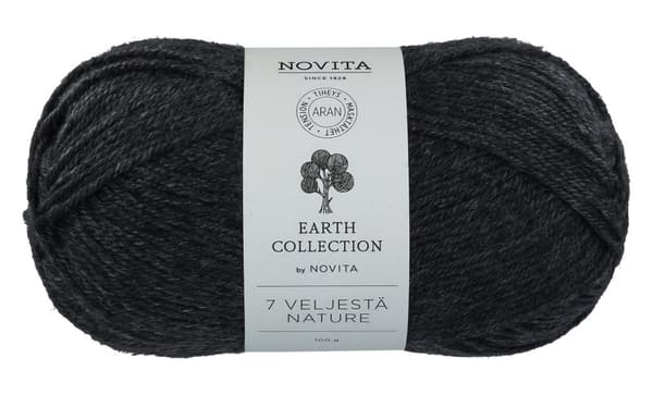 7 Bröder Nature Garn 100 g Svart 099 Novita