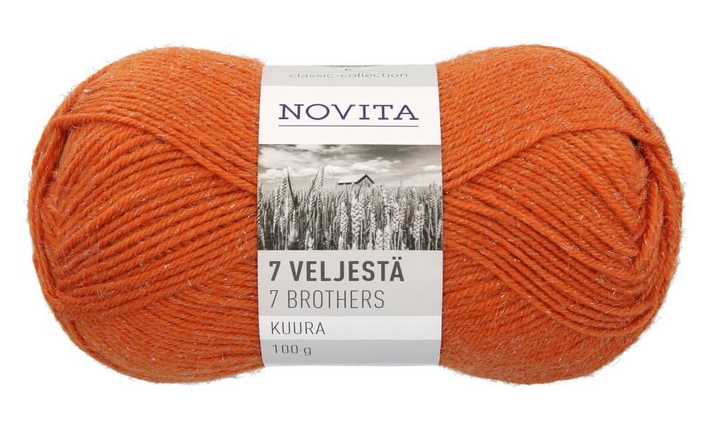 7 Bröder Kuura Garn Ullmix 100 g Flamma 299 Novita