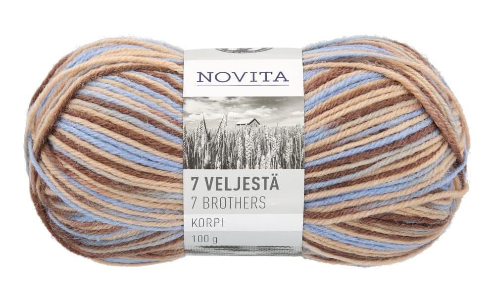 7 Bröder Korpi Garn Ullmix 100 g Strandsand 813 Novita