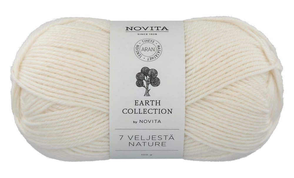 7 Bröder Nature Garn 100 g Naturvit 010 Novita