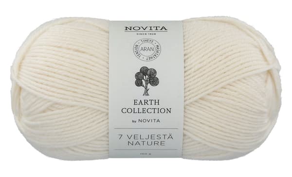 7 Bröder Nature Garn 100 g Naturvit 010 Novita