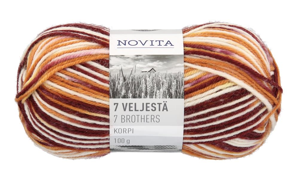 7 Bröder Korpi Garn Ullmix 100 g Låga 829 Novita